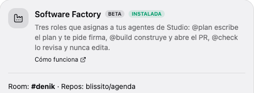 Instala Factory en tu espacio